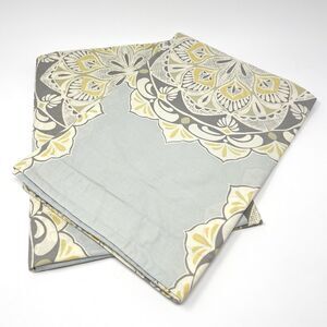 Pottery Barn Cressida Medallion EURO Pillow Shams 26x26” Set of 2 Cotton